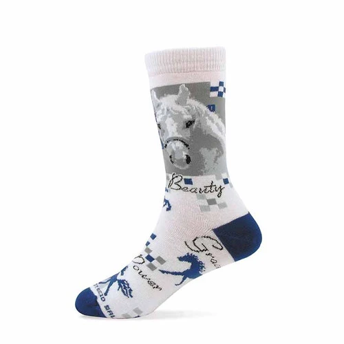 Kids Horse Prints Crew Socks 5 Kids Horse Prints Crew Socks - Image 3