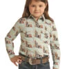 Girls Rock & Roll Cactus Snap Shirt