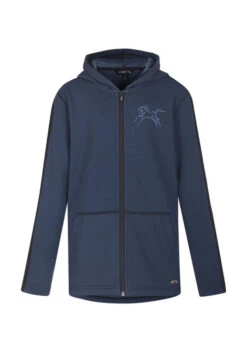Kids Kerrits Horse Sense Fleece Hoodie -Equestrian Clothing Store kids horse sense hoodie admiral front 60277 solid kerrits 63671.1663437897