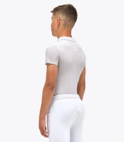 Kids Cavalleria Toscana Raceway Training Polo -Equestrian Clothing Store kids raceway training ss grey back POO081 CO046 8000 CT 12666.1659801713