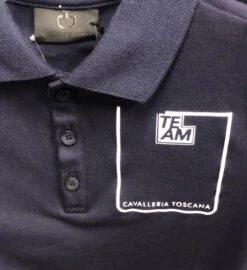 Kids Cavalleria Toscana Raceway Training Polo -Equestrian Clothing Store kids raceway training ss navy logo POO081 CO046 8000 CT 26513.1659899091
