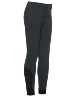 Girls Cavalleria Toscana Super Grip Tech Breeches -Equestrian Clothing Store kids super grip tech breech dark grey side PBOA02 JE010 8989 CT 76682.1625001665