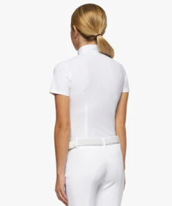 Kids Cavalleria Toscana Team Daytona Polo Short Sleeve -Equestrian Clothing Store kids team daytona polo ss white back POA080 JE152 0001 ct 59223.1661020664