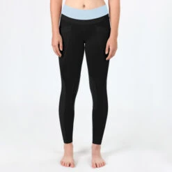 Irideon Kids Synergy Tights -Equestrian Clothing Store kids synergy tights black energy blue front 30 3281 BKEB irideon 30345.1618770184