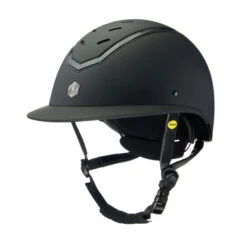 Charles Owen Kylo EQx Wide Peak MIPS -Equestrian Clothing Store kylo eqx helmet wide black MIPS side CO 58292.1687284940