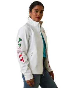 Ariat Team Softshell Mexico Jacket 12 Ariat Team Softshell Mexico Jacket -Equestrian Clothing Store lds team mexico jacket white front 10043548 ariat 18449.1673560283