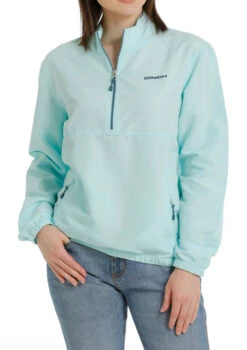 Ladies Cinch Windbreaker -Equestrian Clothing Store lds windbreaker lt.blue front MAK7902001 cinch 82206.1677551131