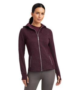 Ariat Lumina Full Zip Hoodie -Equestrian Clothing Store lumina full zip hoodie mulberry front 10041388 ariat 56344.1661647686