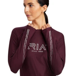 Ariat Lumina Tee Long Sleeve -Equestrian Clothing Store lumina tee ls mulberry detail 10041255 ariat 22512.1661643991
