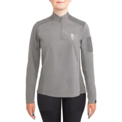 Irideon Luna CoolStretch Shirt Long Sleeve -Equestrian Clothing Store luna cool stretch ls dove grey front 30 7005 DG toklat 03161.1655844435