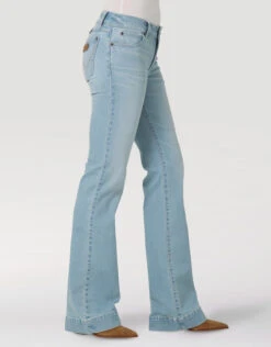 Wrangler Mae Mid Rise Trouser Jean -Equestrian Clothing Store mae mid rise trouser elena side person 112330011 wrangler 15007.1682108388
