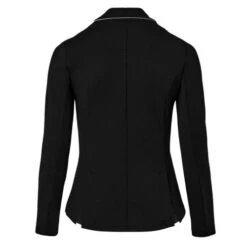 Horze Martina Show Coat With Piping -Equestrian Clothing Store martina show coat piping black back 33620 BL WH horze 23276.1653514352