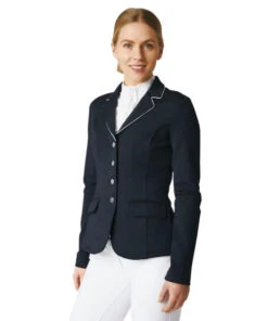 Horze Martina Show Coat With Piping -Equestrian Clothing Store martina show coat piping dark navy 33620 VDB horze 14816.1653514362