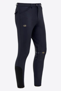 Men's RG Breeches Knee Grip 15 Men's RG Breeches Knee Grip -Equestrian Clothing Store men breech knee grip navy side BRM004 JS004 7901 RG 47573.1669869902