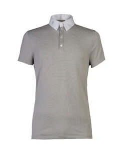Men's Cavalleria Toscana Pique Competition Polo -Equestrian Clothing Store men competition polo grey pou149 pa009 8100 CT 70053.1622760175