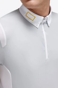 Men's RG Zip Competition Polo Short Sleeve -Equestrian Clothing Store mens competition zip polo ss lt.grey detail POM005 JS001 8100 cavalleria toscana 57668.1670292911