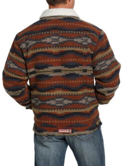 Men's Cinch Print Trucker Jacket -Equestrian Clothing Store mens printed trucker jacket multi side MWJ1511006 miller1 66344.1670106337