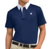 Men's Romfh Show Polo Short Sleeve -Equestrian Clothing Store mens ss show polo navy white 470164 romfh 99656.1639435850