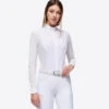 RG Mesh Competition Shirt Long Sleeve -Equestrian Clothing Store mesh competition ls wht.wht front SHW001 JS001 0101 RG 82252.1670552598