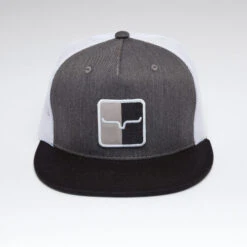 Kimes Ranch Mirror Trucker Hat -Equestrian Clothing Store mirror trucker hat charcoal front 842606178888 kimes 18111.1684251664