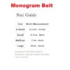 LeMieux Monogram Belt -Equestrian Clothing Store monogram belt size guide lemieux 68382.1679788681