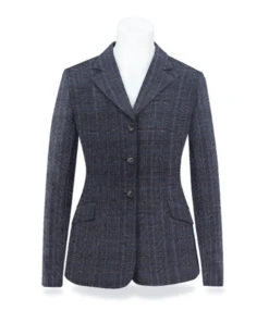 RJ Classics Monterey Jacket -Equestrian Clothing Store monterey coat shadow grey plaid front M3024 rj classics 002 11726.1690410610