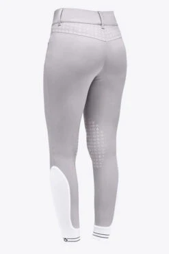 Cavalleria Toscana CT Motif Print Breeches Knee Grip -Equestrian Clothing Store motif print breeches lt.grey back PAD192 JE010 8100 cavalleria toscana 06153.1684979907