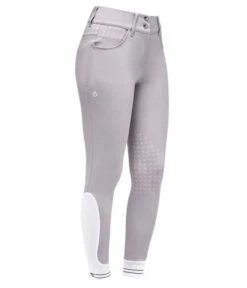 Cavalleria Toscana CT Motif Print Breeches Knee Grip -Equestrian Clothing Store motif print breeches lt.grey front PAD192 JE010 8100 CT 93348.1684980253