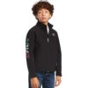 Kids Ariat Team Softshell Mexico Jacket -Equestrian Clothing Store new softshell jacket mexico black front 10036550 ariat 68497.1644626244