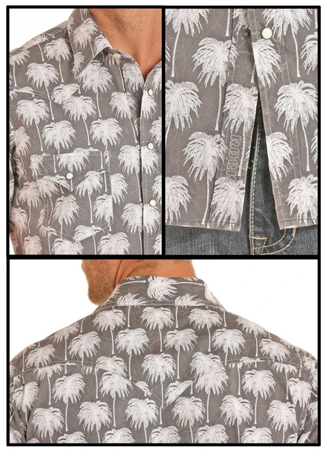 R&R Cowboy Palm Tree Short Sleeve Shirt 5 R&R Cowboy Palm Tree Short Sleeve Shirt - Image 3