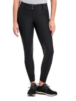 Piper Fusion Breeches Knee Grip -Equestrian Clothing Store piper fusion knee grip black front 32382 smartpak 69457.1679003698