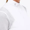Cavalleria Toscana Pique Mesh Polo Short Sleeve -Equestrian Clothing Store pique tech mesh polo ss white detail POD343 PA005 0101 cavalleria toscana 07116.1684977440