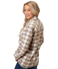 Stetson Plaid Blanket Shirt Jacket -Equestrian Clothing Store plaid blanket shirt jacket cream back 1109805396181 stetson 98270.1668038300