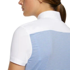 Cavalleria Toscana Seersucker Poplin Bib Shirt Short Sleeve 8 Cavalleria Toscana Seersucker Poplin Bib Shirt Short Sleeve -Equestrian Clothing Store poplin bib compete ss light blue back detail CAD205 JE146 Q730 cavalleria toscana 26444.1663986024
