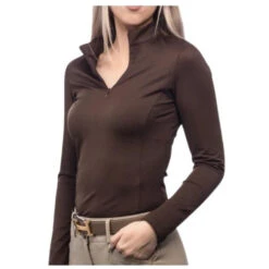 TKEQ Quinn Competition Shirt Long Sleeve -Equestrian Clothing Store quinn competition ls espresso front tkeq 69002.1644449340