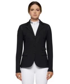 Cavalleria Toscana R-EVO Jersey Tech Knit Show Jacket -Equestrian Clothing Store r evo lt tech knit jacket black front GGD036 JC019 9999 CT 94194.1641944219