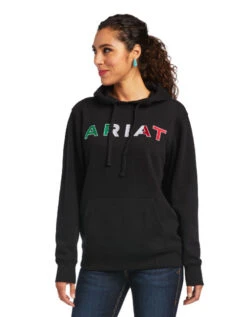 Ariat REAL Mexico Hoodie 9 Ariat REAL Mexico Hoodie -Equestrian Clothing Store real mexico hoodie black front 10038930 ariat 96043.1636499006