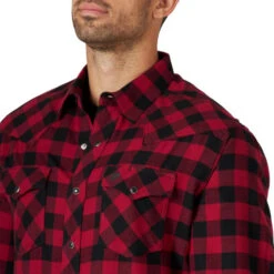 Men's Wrangler Retro Red Buffalo Plaid Shirt