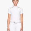 Cavalleria Toscana REVO Premier Polo Short Sleeve -Equestrian Clothing Store revo premier polo ss white front POD298 JC033 0001 CT 42815.1659744791