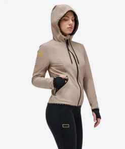 RG Hooded Softshell Jacket 12 RG Hooded Softshell Jacket -Equestrian Clothing Store rg hood jacket hazelnut side crop SSW001 JS005 1005 riders gene 30018.1686191349