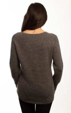 Goode Rider RIDE Sweater -Equestrian Clothing Store ride sweater heather charcoal back 19037 3758 goode rider 99890.1665773755