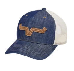 Kimes Ranch Roped LP Trucker Hat -Equestrian Clothing Store roped lp trucker hat denim hero 842606179199 kimes 53594.1684194398