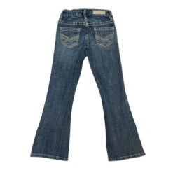Girls Rock & Roll Extra Stretch Bootcut Jean -Equestrian Clothing Store rr denim girls extra stretch bootcut medium wash back RRGD4RMZPK panhandle 60745.1657825458