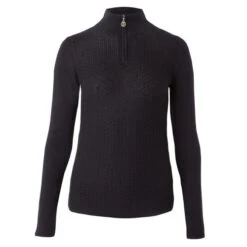 B Vertigo Ruth 1/4 Zip Sweater 16 B Vertigo Ruth 1/4 Zip Sweater -Equestrian Clothing Store ruth sweater navy front 33546 VDB b vertigo 35746.1667873942