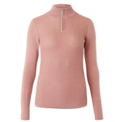 B Vertigo Ruth 1/4 Zip Sweater 19 B Vertigo Ruth 1/4 Zip Sweater -Equestrian Clothing Store ruth sweater old rose pink 33546 ORPI b vertigo 89492.1667872970