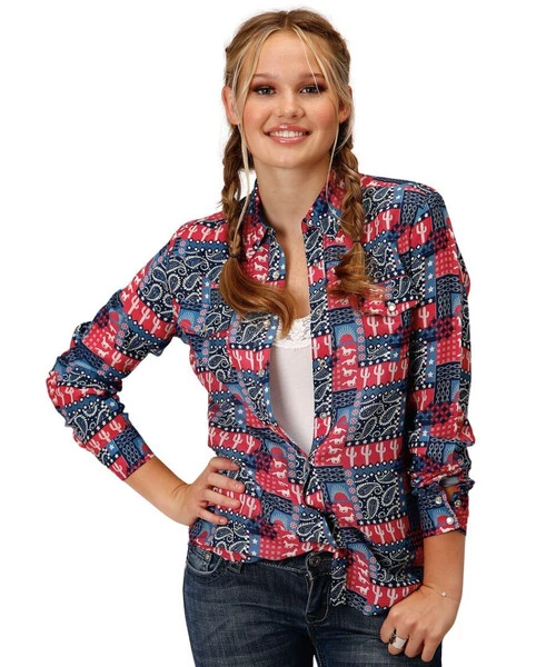 Roper Bandana Print Rayon Shirt 3 Roper Bandana Print Rayon Shirt