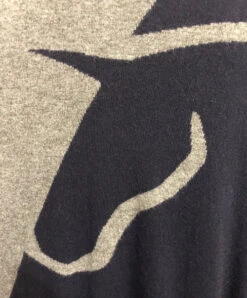 Vestrum San Cassiano Crew Neck Sweater -Equestrian Clothing Store san cassiano crewneck grey navy closeup W5087 vestrum 33548.1666839727