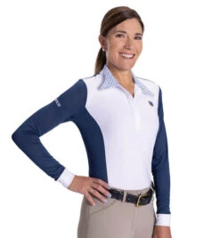 Equestrian Clothing Store -Equestrian Clothing Store signature ls show shirt navy.wht hero 475106 romfh 95191.1684889264