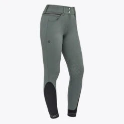 Cavalleria Toscana Silicone Logo Breeches Knee Grip -Equestrian Clothing Store silicone print ct breeches green side PAD175 JE010 5F00 cavalleria toscana 01197.1659818473