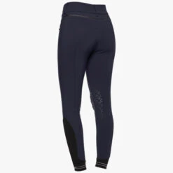 Cavalleria Toscana Silicone Logo Breeches Knee Grip -Equestrian Clothing Store silicone print ct breeches navy back PAD175 JE010 7E00 cavalleria toscana 53455.1659819220